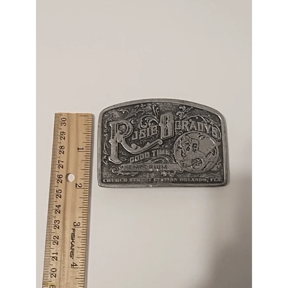 Vtg Belt Buckle Rosie O'Grady's Good Time Emporium Church Street Station